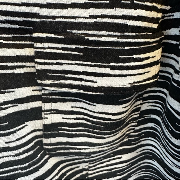 Chicos Open Front Jacket Womens Zebra Abstract Print Gray White  Lined SZ 2‎ L - Picture 4 of 11